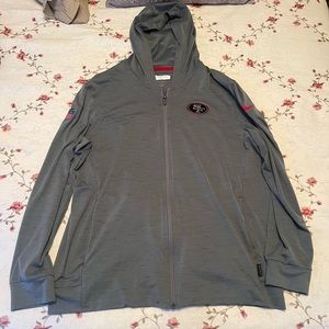 49ers nike zip up hoodie sz large